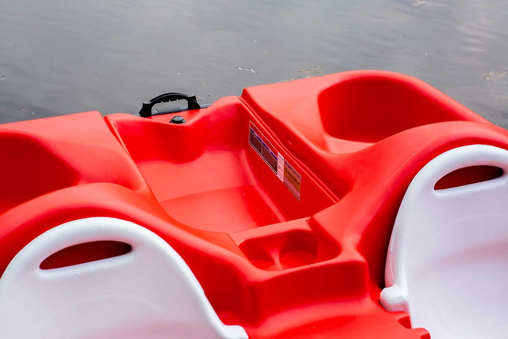Red White Adjustable 5 Seat Pedal Boat J1448