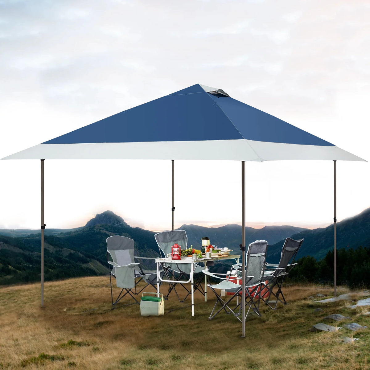 13'x13' Pop-up Canopy with Auto Extending Eaves Y431