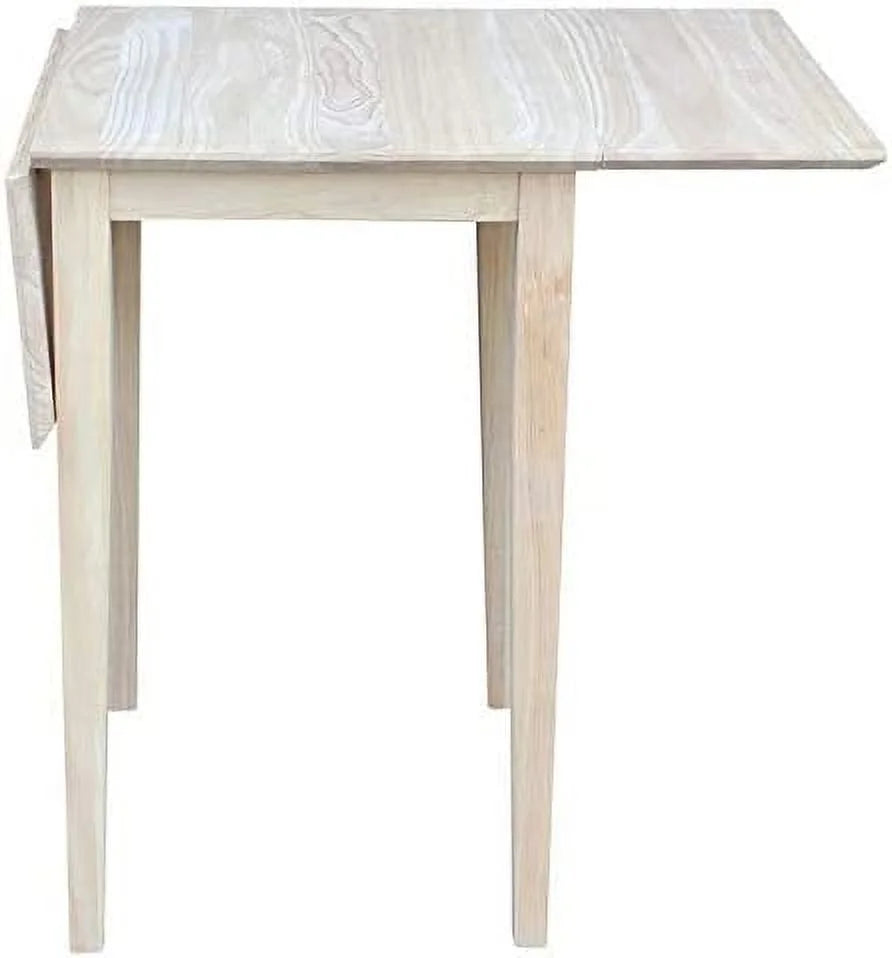 Unfinished Natural Wood Drop Leaf Dining Table B662