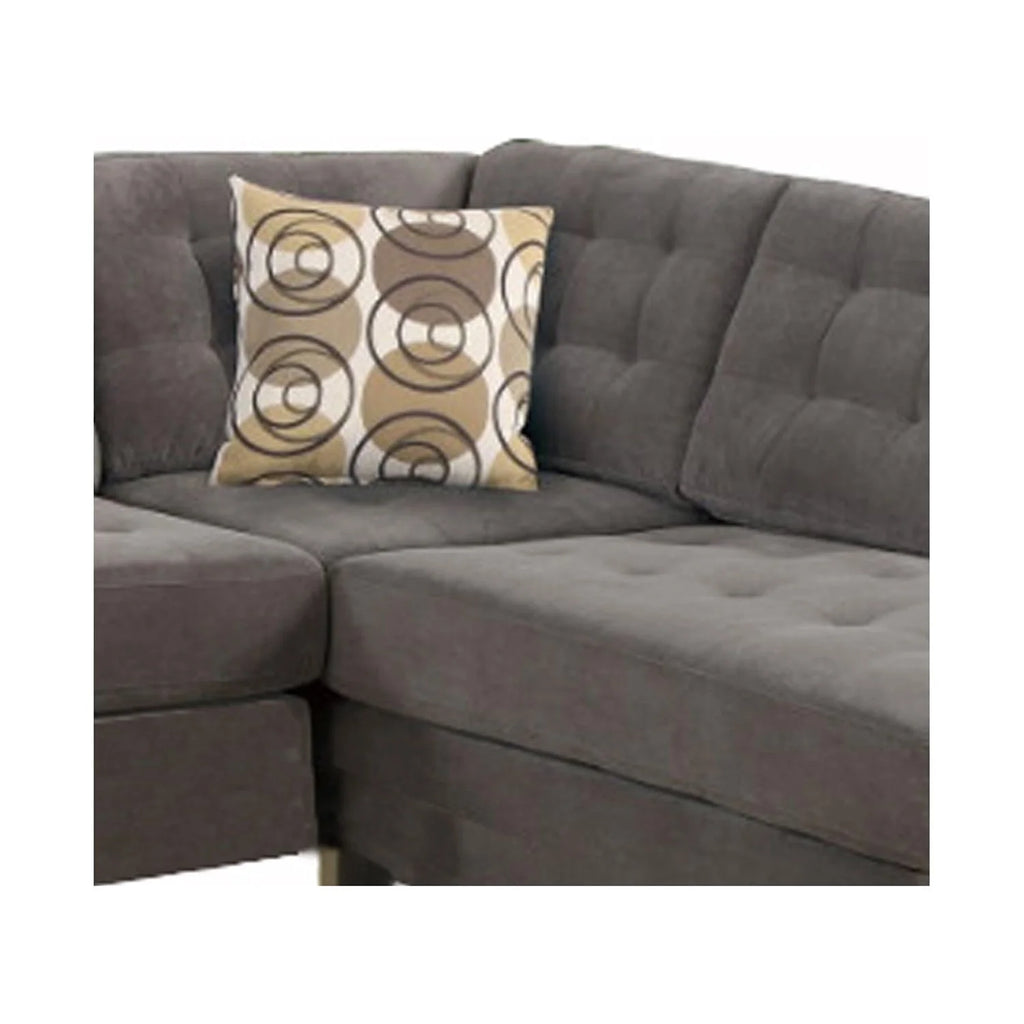 Charcoal Corduroy 2-Piece Sectional Sofa B2700