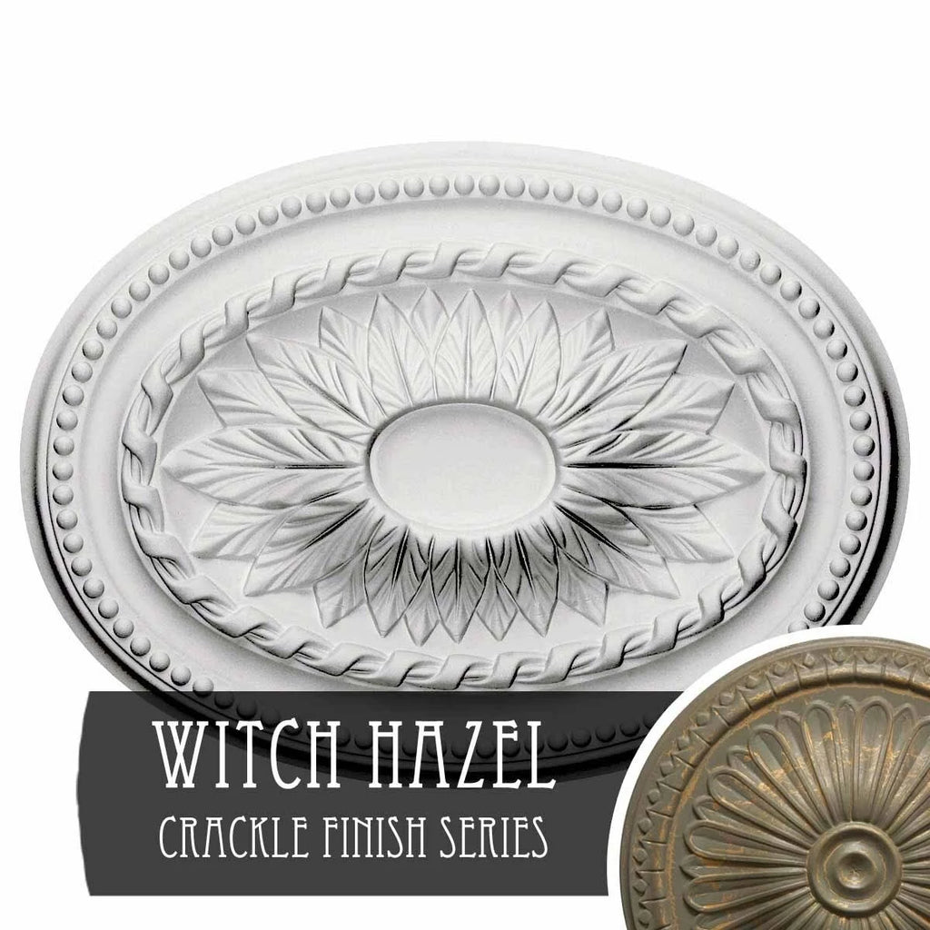 Hand-Painted Witch Hazel Crackle Ceiling Medallion F417