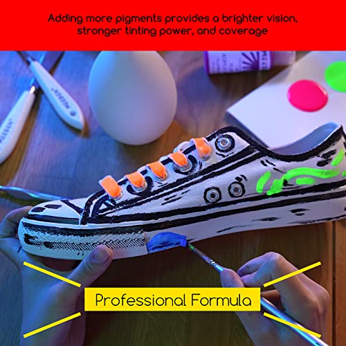 6 Colors Fluorescent Acrylic Paint Set, 2 oz P246035