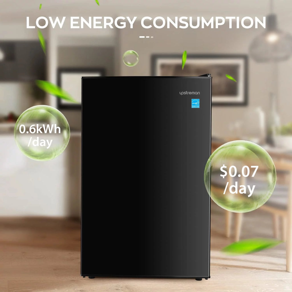 4.5 Cu.ft Black Single Door Mini Fridge with Freezer X10159