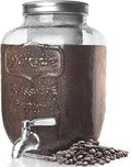 1 Gallon Cold Brew Coffee Maker with Glass Carafe & Stainless Steel Mesh Filter T6377