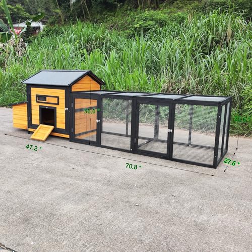 Extra Large Outdoor Chicken Coop with Nesting Box & Leak-Proof Tray N705336