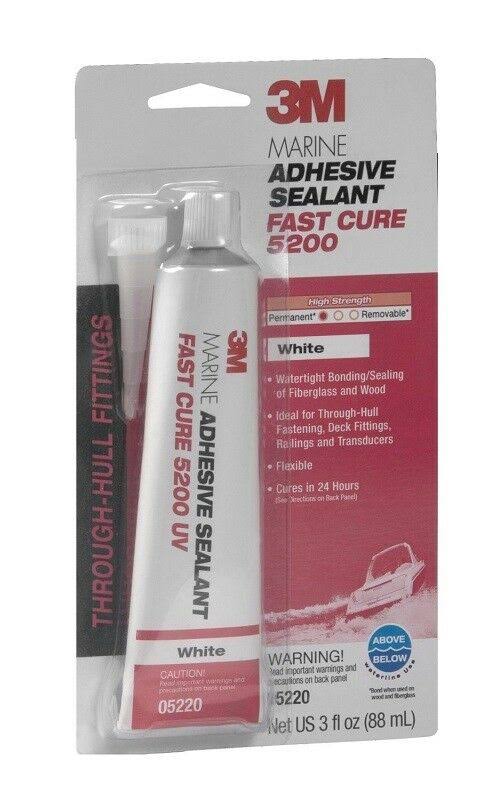 Marine Fast Cure Adhesive Sealant White 3 oz. Case of 6 M26872