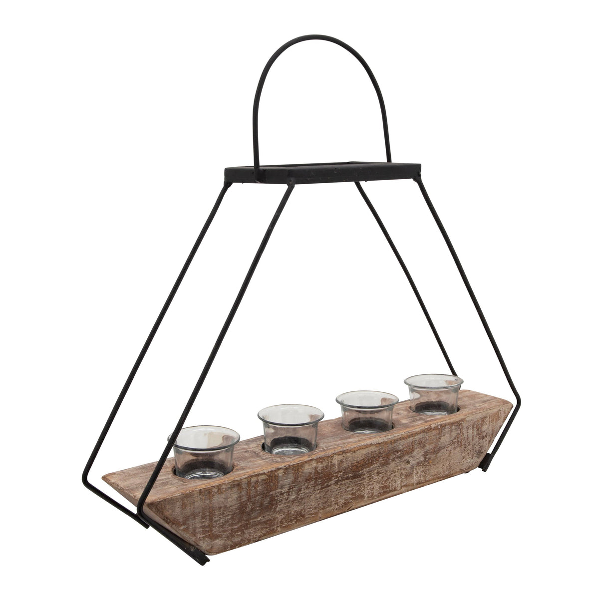 4-Tealight Holders with Handle S1471