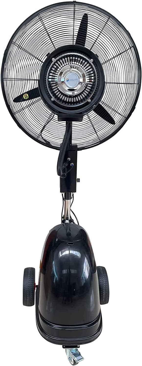 Oscillating Misting Pedestal Fan 12 Gallon 3 Speed 26 inch Black W44589