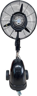 Oscillating Misting Pedestal Fan 12 Gallon 3 Speed 26 inch Black W44589