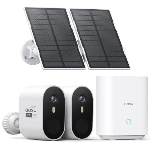 Solar Security Cameras Wireless Outdoor 2K QHD 4-Cam Kit L820715