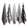 Black Woven Dishtowel Set of 5 U65566