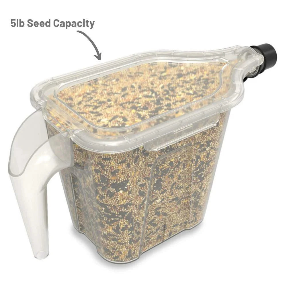 3N1 Super Tote Birdseed Storage Container and Dispenser, 5-Pound Capacity H161242