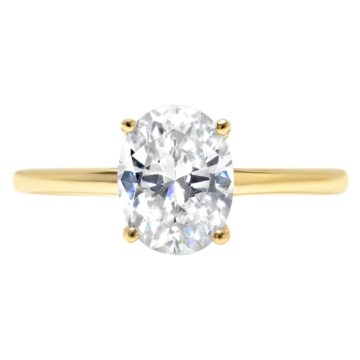 18K Yellow Gold Solitaire Engagement Ring K171