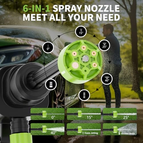 Cordless Portable Pressure Washer with 6-in-1 Nozzle I161