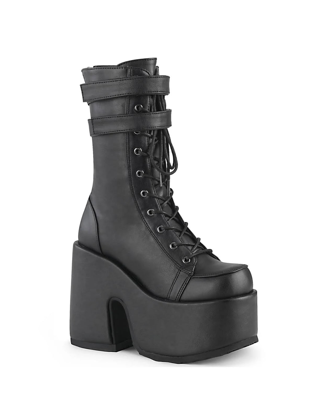 Black Vegan Leather Shoes V50124