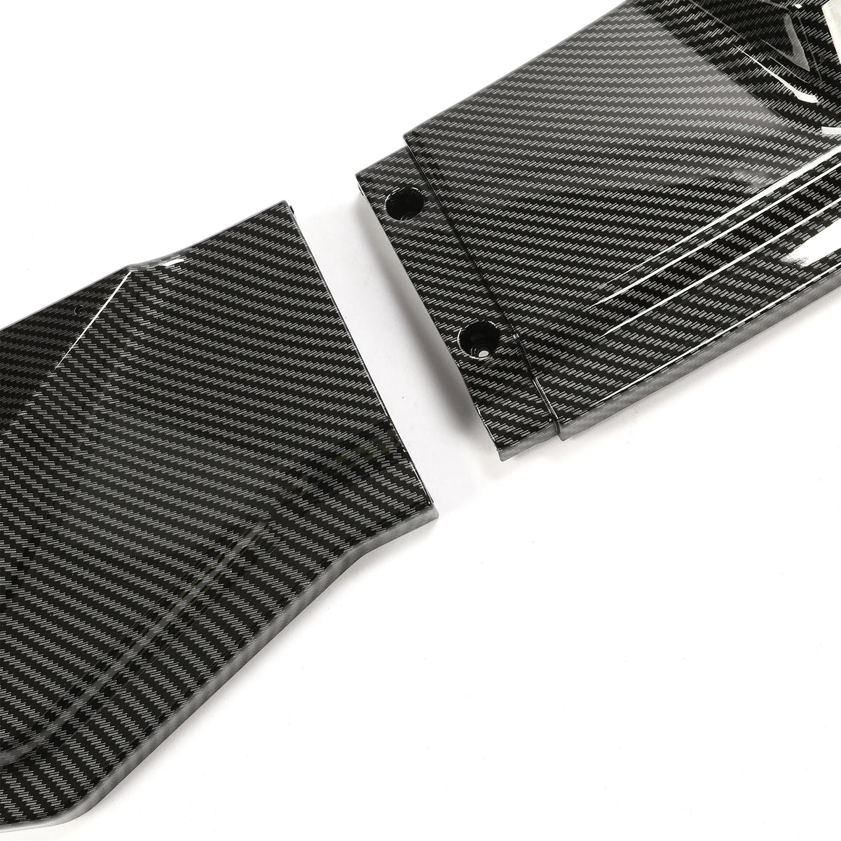 Carbon Fiber Printing Front Bumper Lower Lip Splitter Kit 3PCS I31691