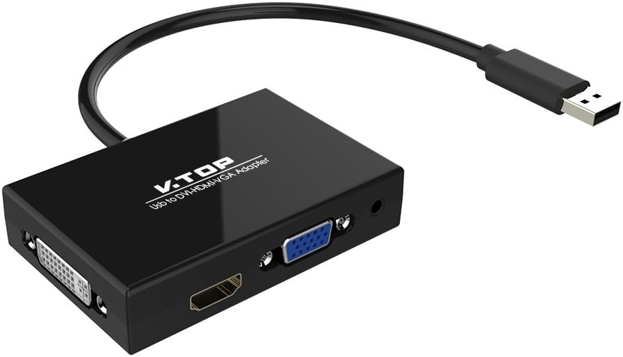 USB 3.0 to HDMI-DVI-VGA Video Graphics Card Adapter, Pack of 2 K5736