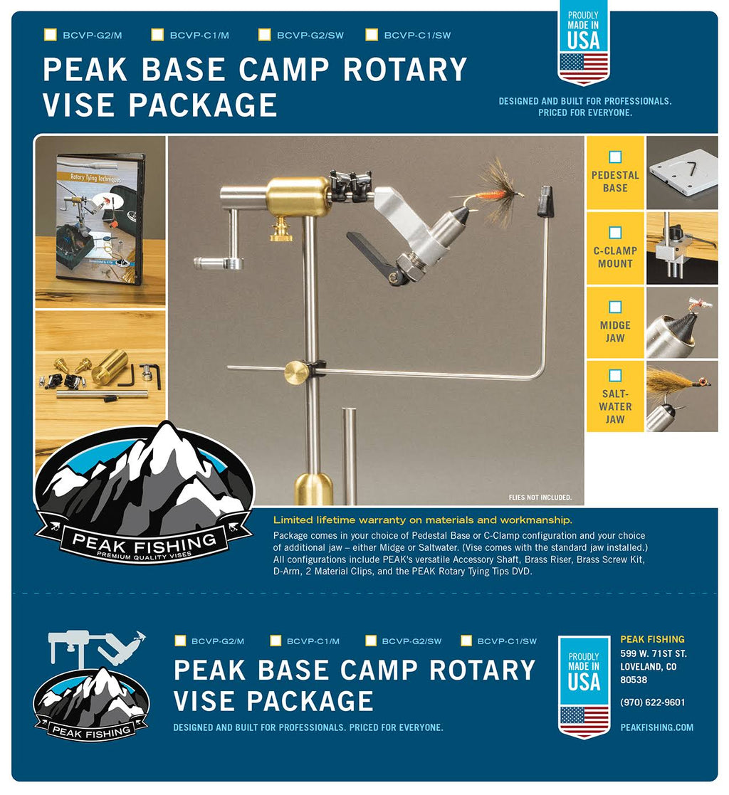Rotary Base Camp Vise Package with Saltwater C-Clamp E104