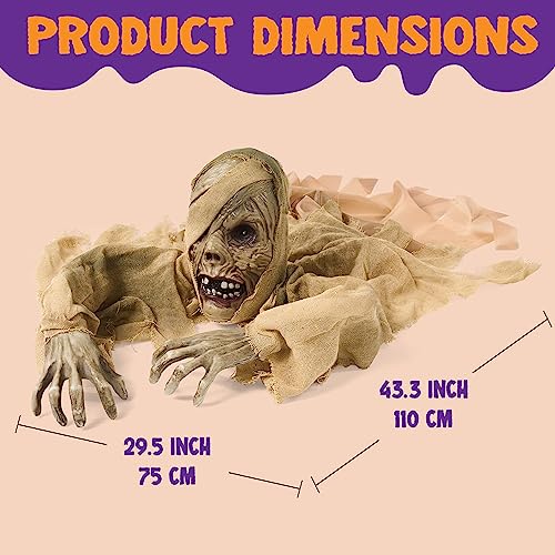 Halloween Outdoor Decoration with Light-up Eyes and Creepy Sound L2934