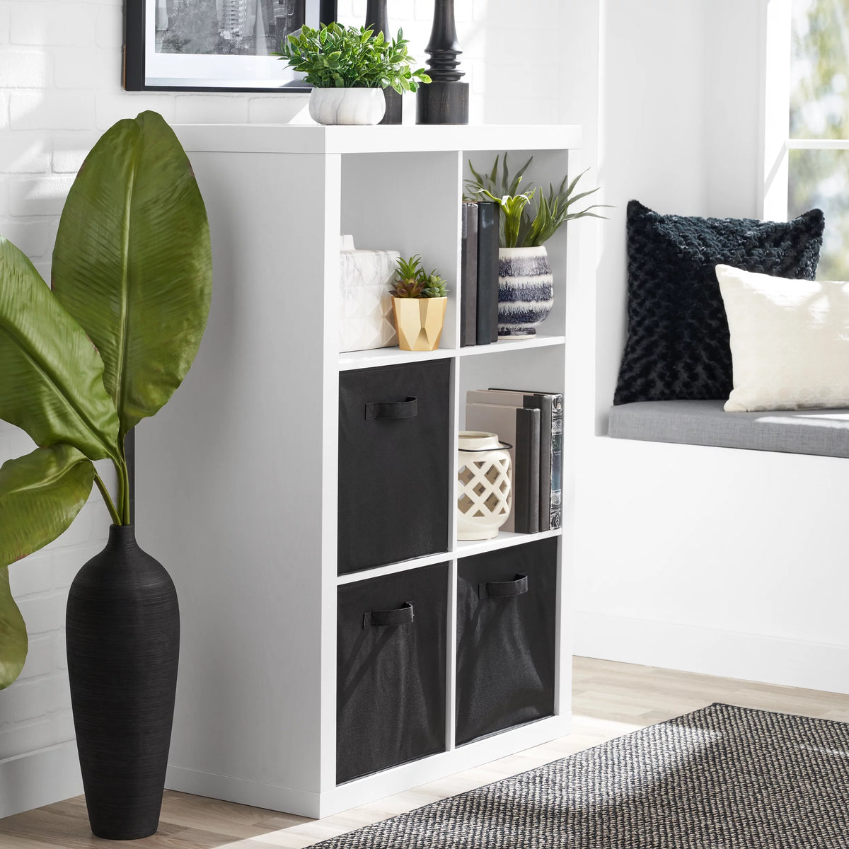 6-Cube Storage Organizer Textured White N941007