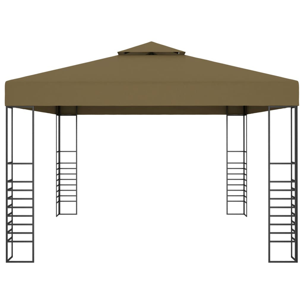 Steel Frame Garden Canopy Tent Sun Shelter Taupe V448