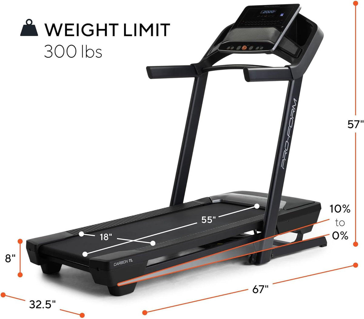 Carbon TL Treadmill with 5" Display U536