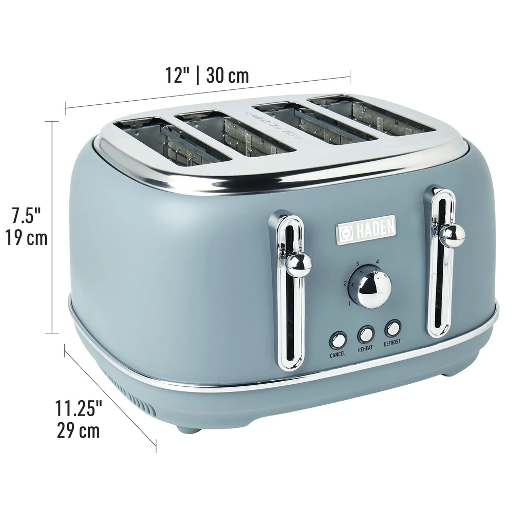 Pool Blue 4 Slice Wide Slot Toaster T5626
