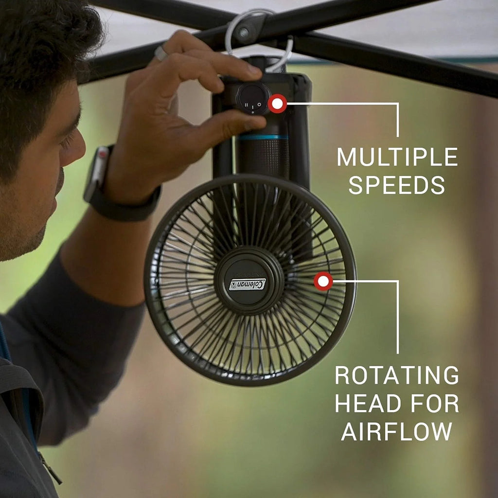 Black Multi-Speed Fan and Battery U3376
