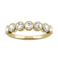 14K Yellow Gold 3mm Round Rose Cut Moissanite Wedding Band Size 6 Y90312