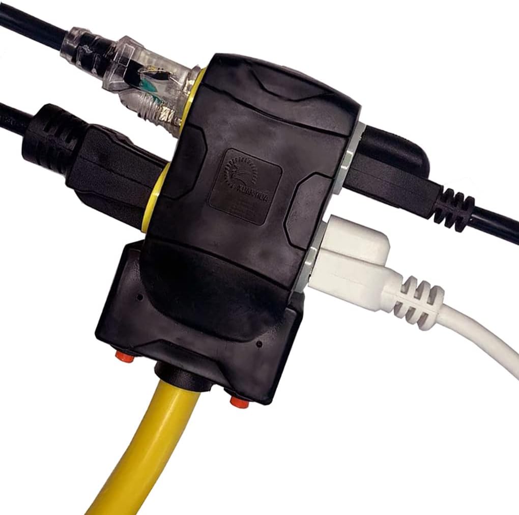 50Ft 30 Amp 125/250V 10 Gauge SJTW Power Cord with Surge Protector Breaker I8543
