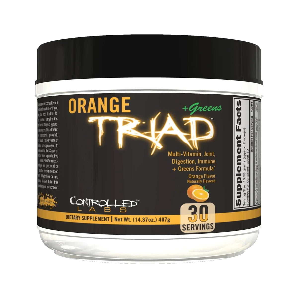 Orange Triad Plus Greens 30 Servings Iron Free Multivitamin T833