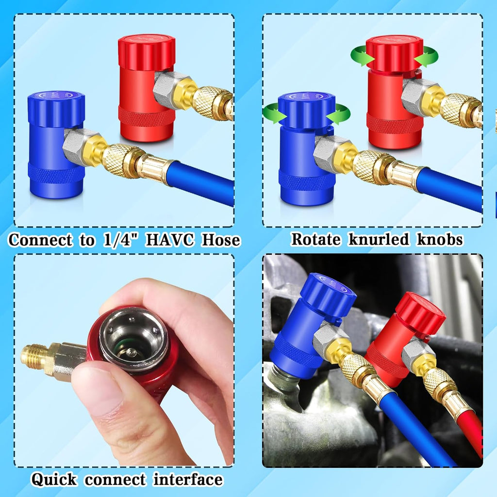 R1234yf Adapter Kit with Self-Sealing Can Taps O96361
