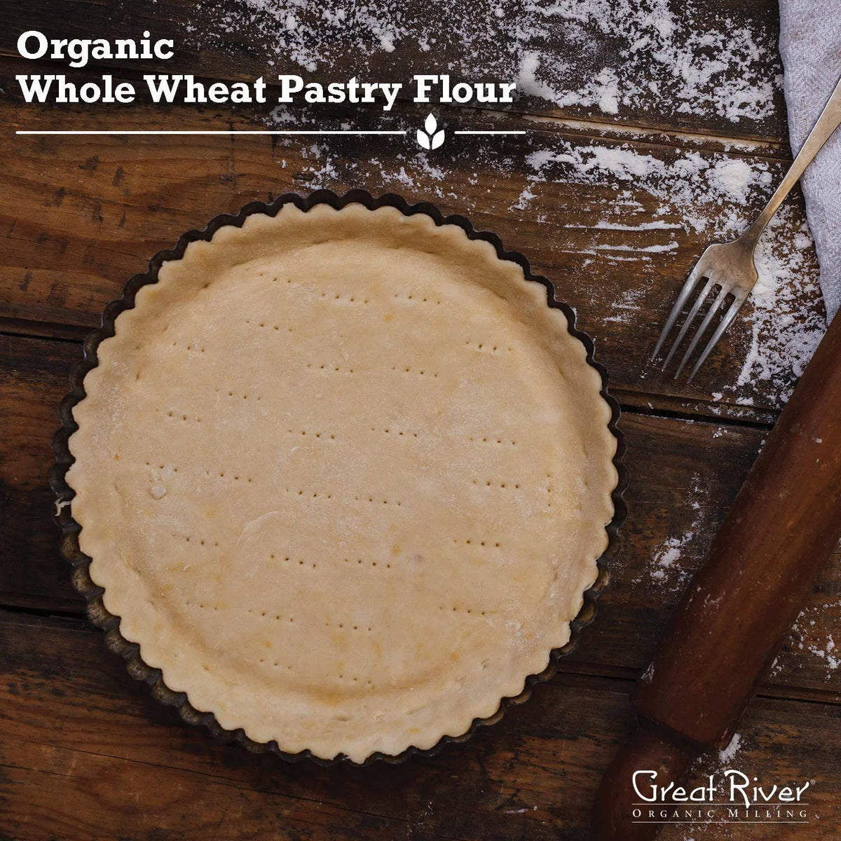 Organic Whole Wheat Pastry Flour, Stone Ground, 25 Pounds S56541
