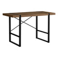 Walnut Black Metal Computer Desk L90801