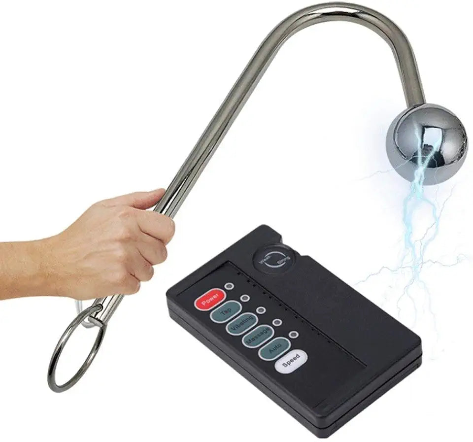 Electric Stimulation Stainless Steel Anal Plug and Dildo O484401