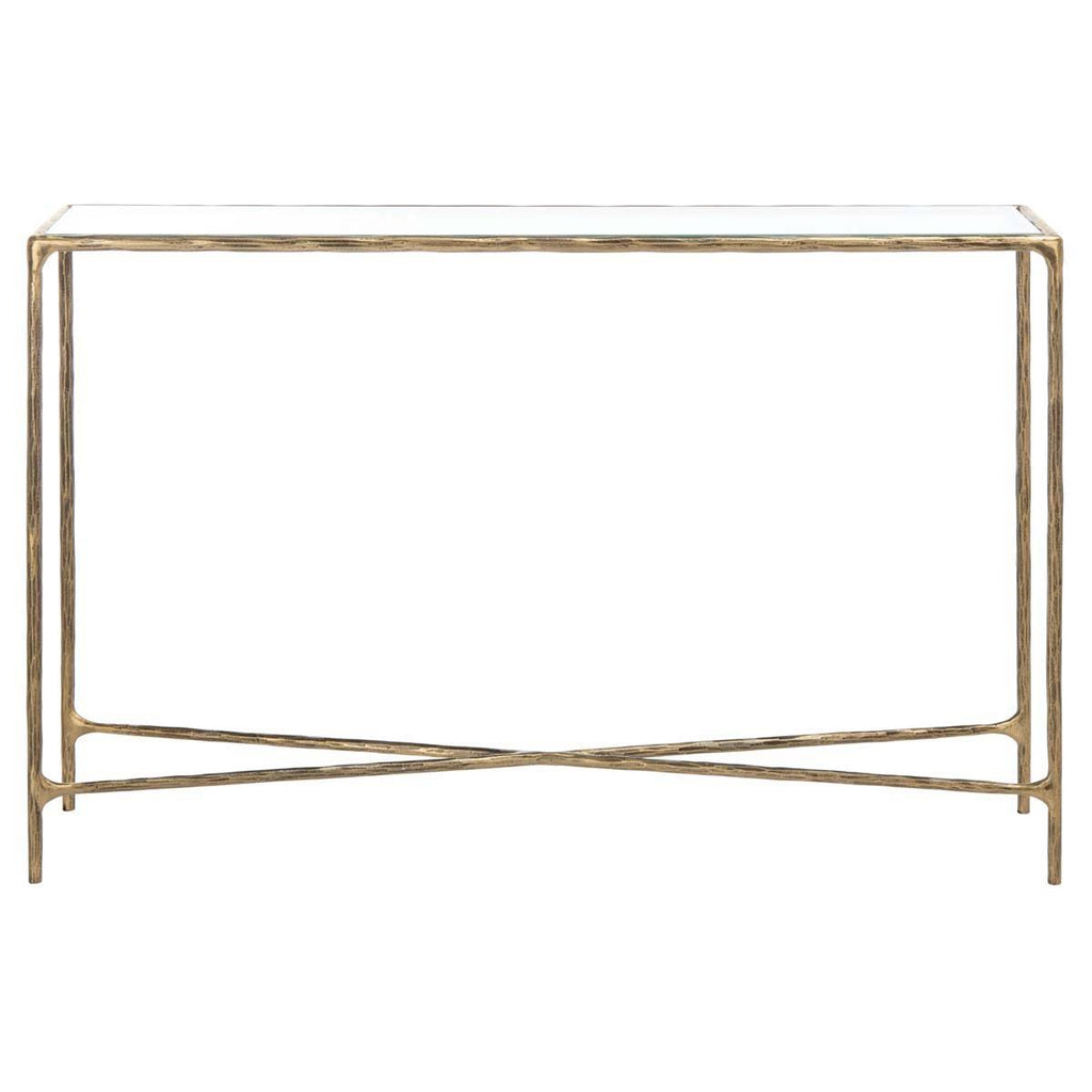 Brass Rectangle Console Table Q6126