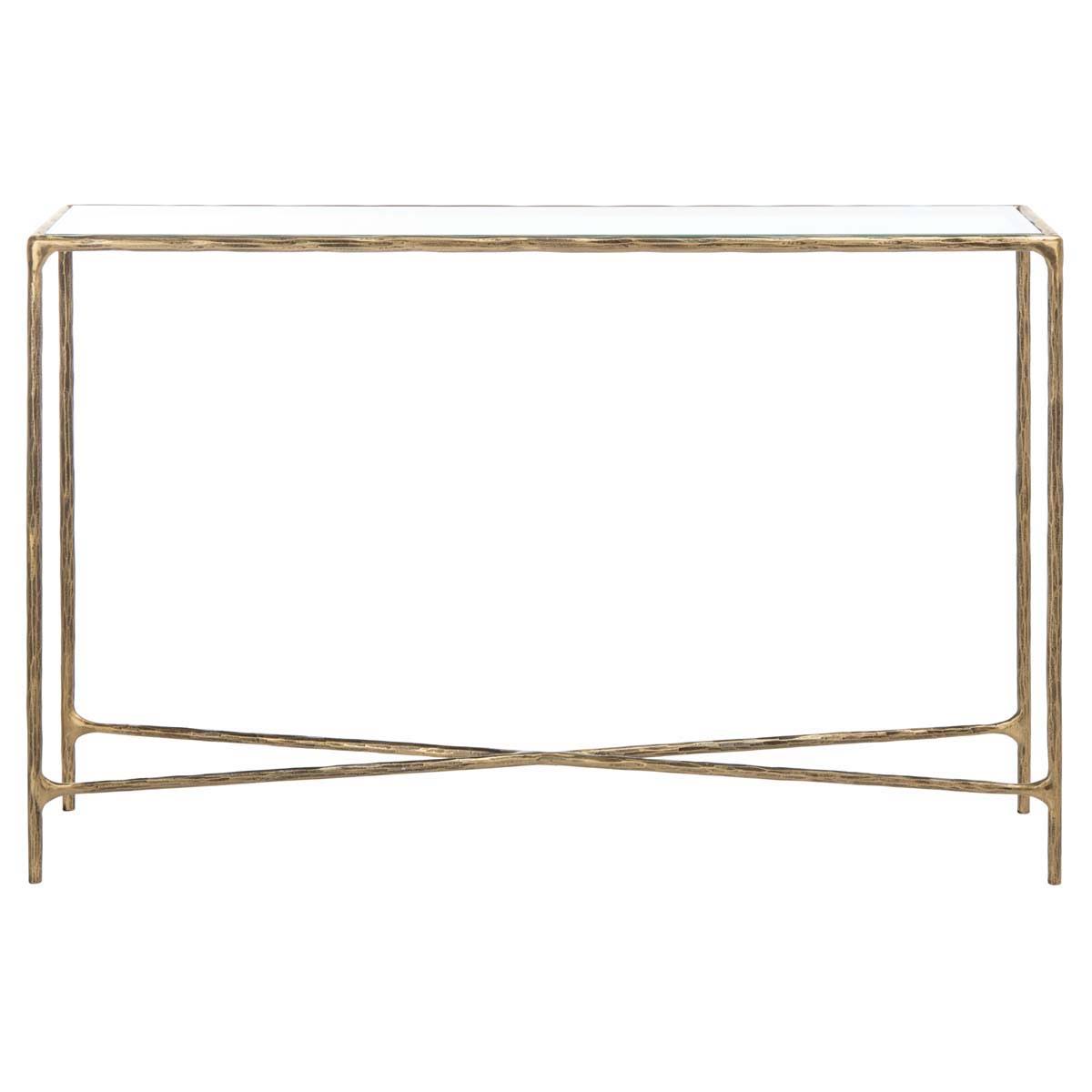 Brass Rectangle Console Table Q6126