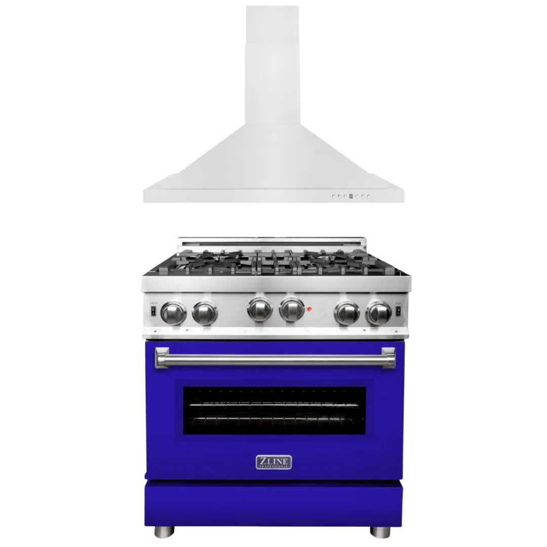 30 in. Gas Range and Range Hood Appliance Package B11911