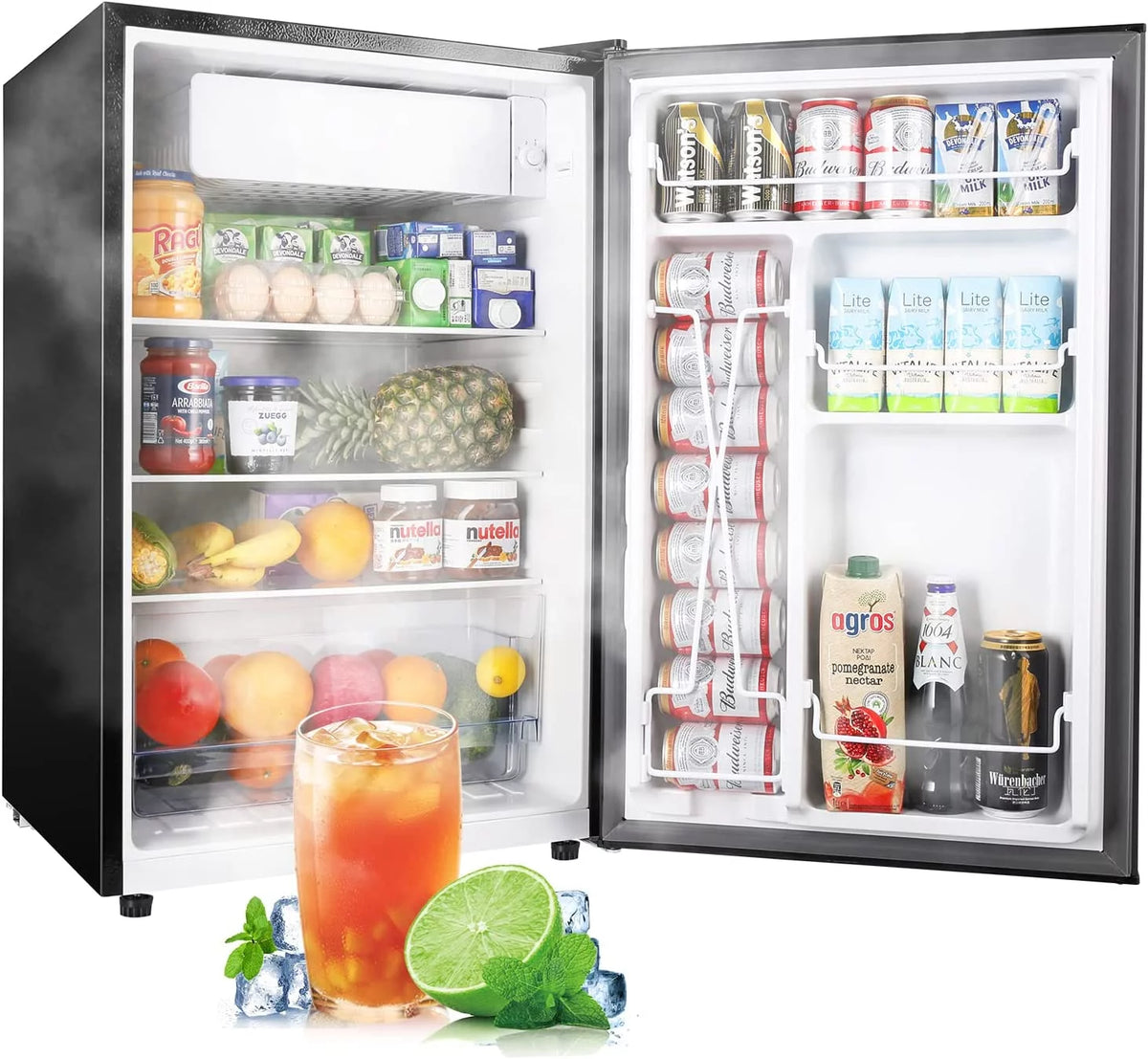 4.5 Cu.ft Black Single Door Mini Fridge with Freezer X10159