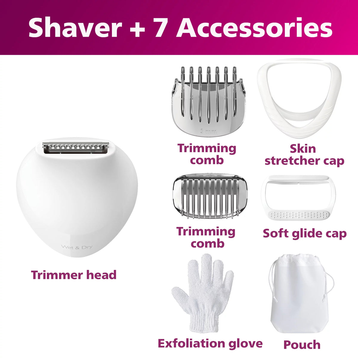 Electric Shaver with 7 Accessories V45873