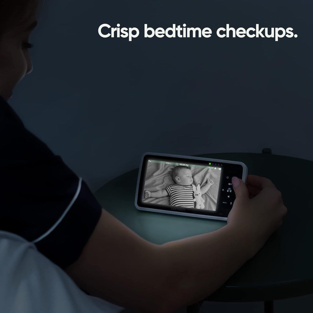 Video Baby Monitor with Camera and Audio, 720P HD Display, Night Vision, 2-Way Audio N215230