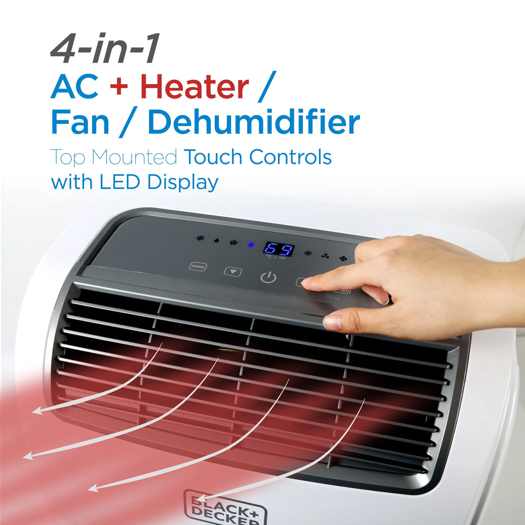 8,000 BTU Portable Air Conditioner with Remote Control, White D660352