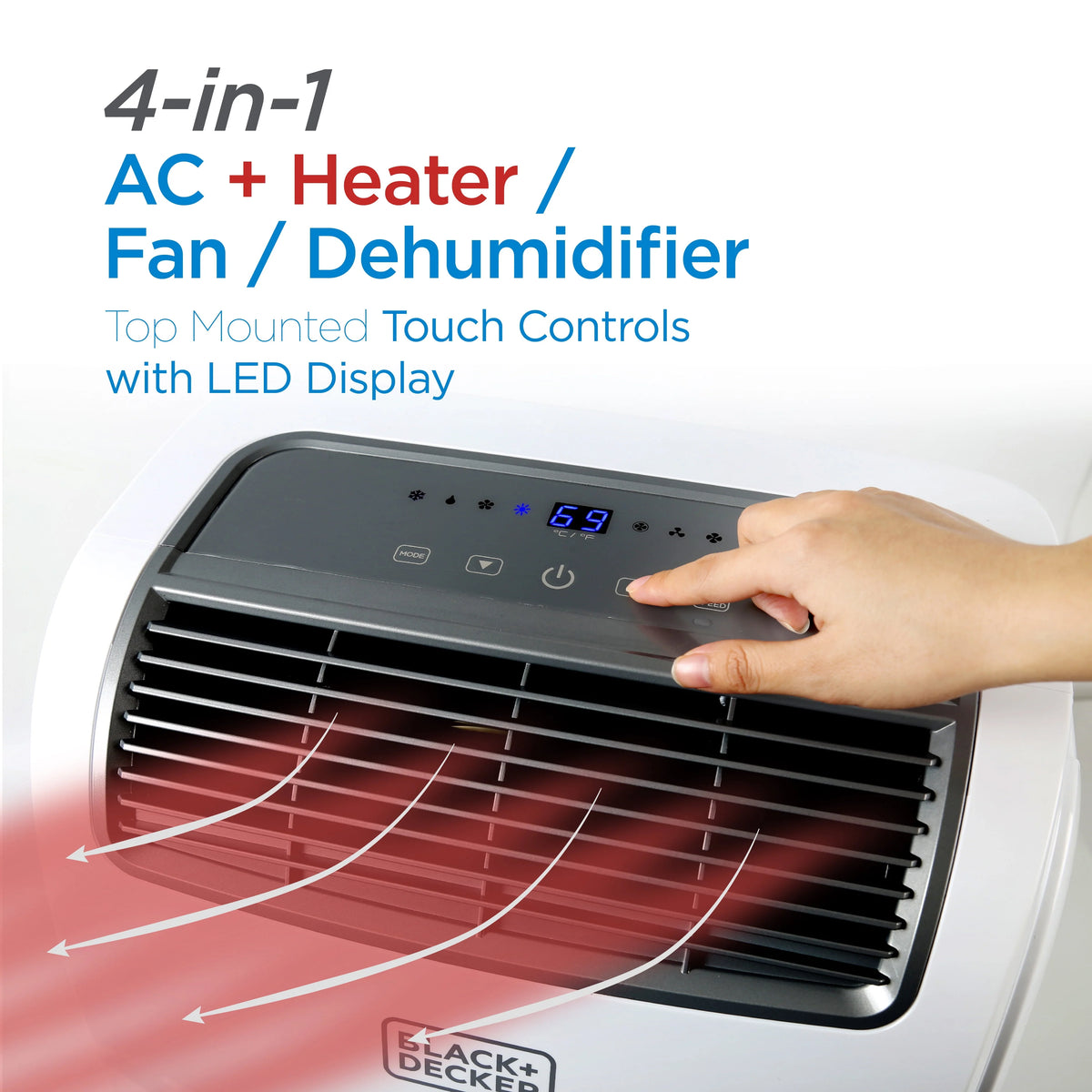 8,000 BTU Portable Air Conditioner with Remote Control, White D660352