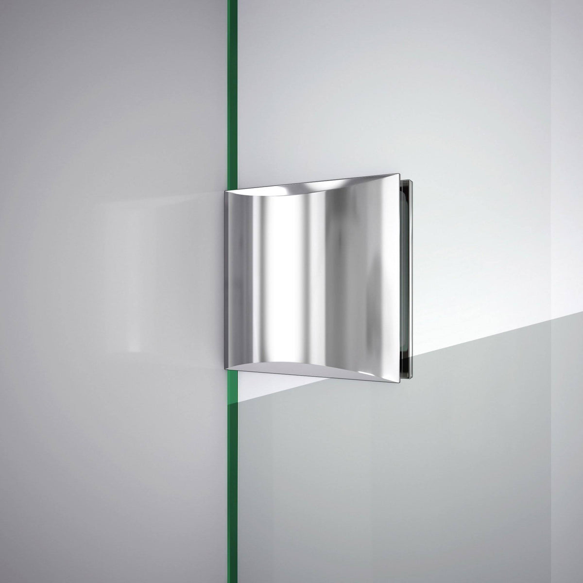 Frameless Hinged Brushed Nickel Shower Door M5231