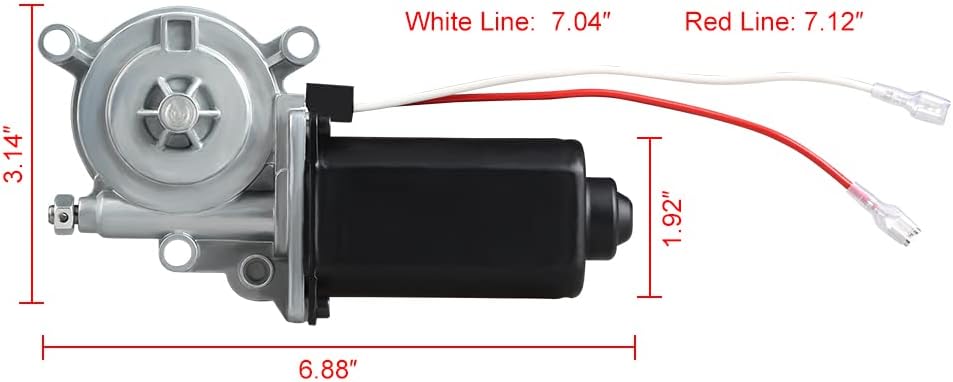 RV Power Awning Motor Replacement with Dual Connector D639