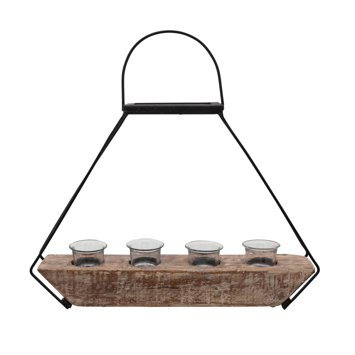 4-Tealight Holders with Handle S1471