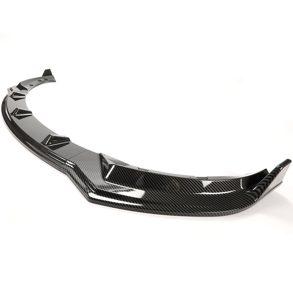 Carbon Fiber Printing Front Bumper Lower Lip Splitter Kit 3PCS I31691