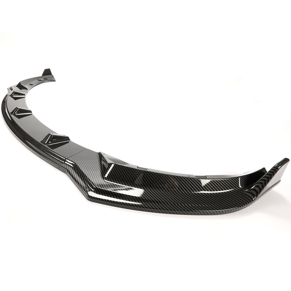 Carbon Fiber Printing Front Bumper Lower Lip Splitter Kit 3PCS I31691