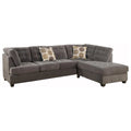 Charcoal Corduroy 2-Piece Sectional Sofa B2700