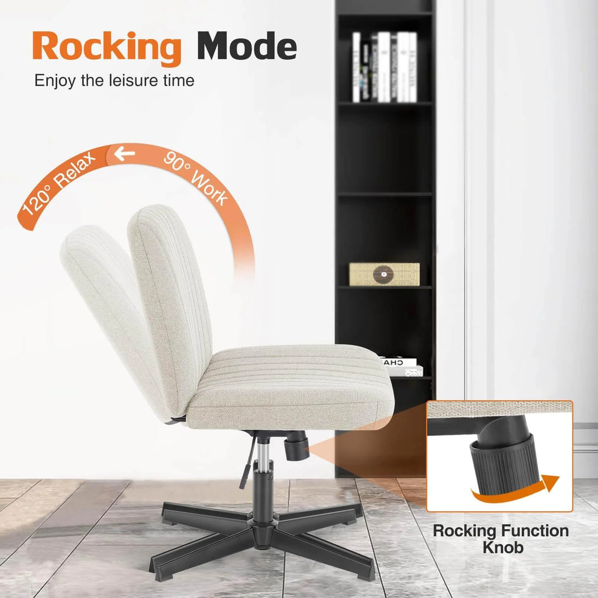Wide Fabric Desk Chair S193